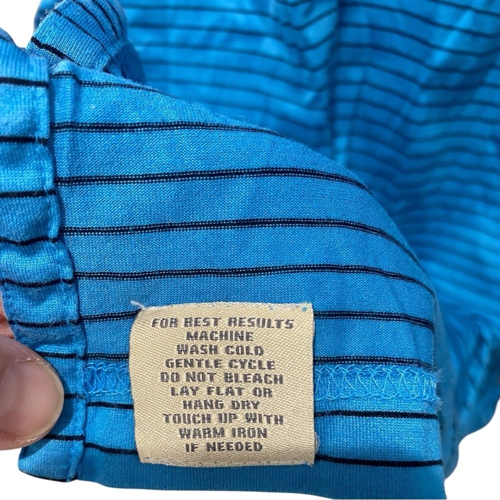 PETER MILLAR Men’s Polo Shirt Classic Style Blue Pinstripe Cotton Size L preppy - Picture 6 of 7